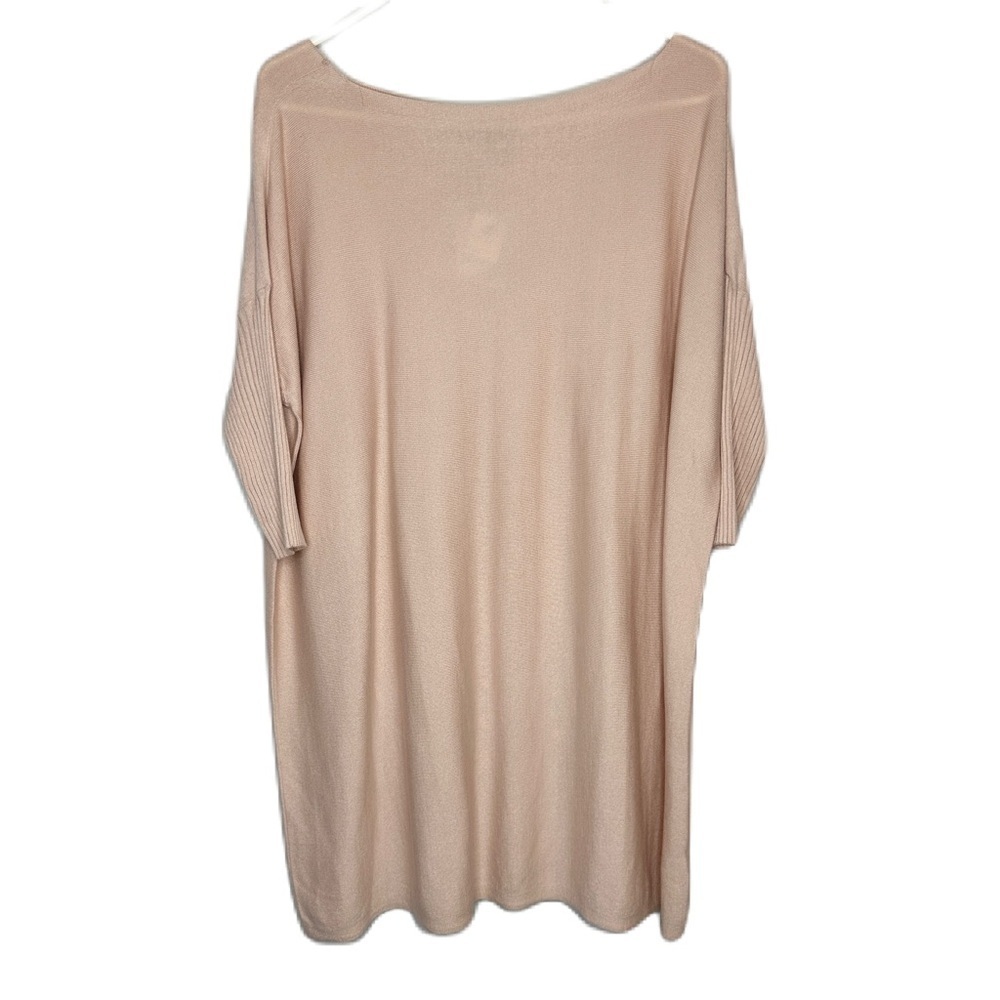 NEW Peruvian Connection Blush Rebelle Tunic Oversized 3/4 Sleeve Pima Cotton L